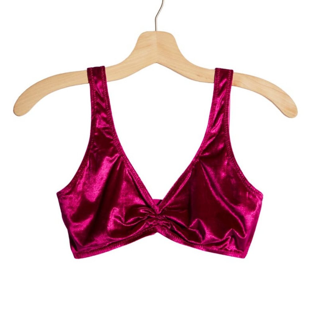 Free People Rhiannon Soft Bra Red Berry Large